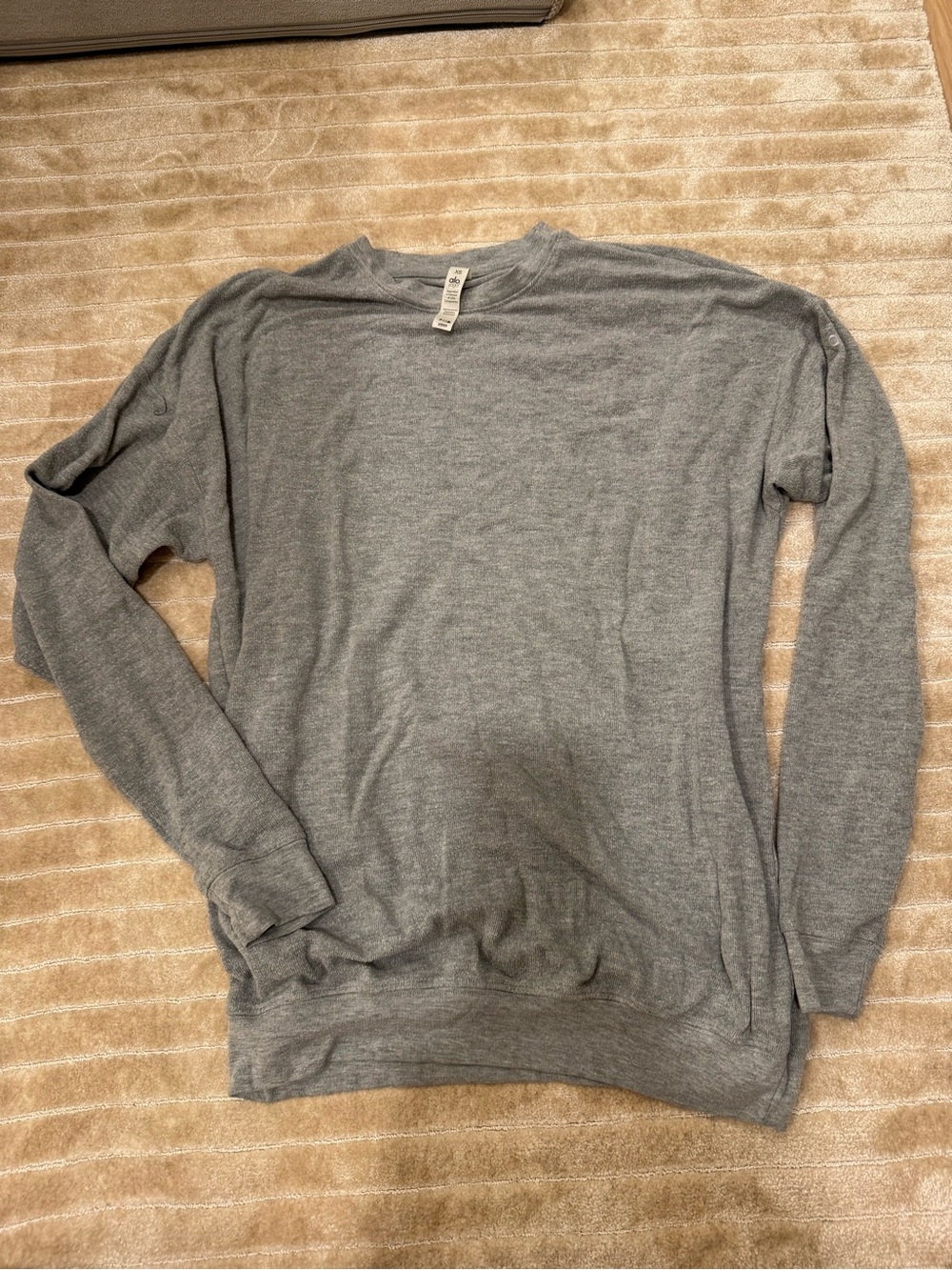 Alo Lightweight Crewneck Sweater - Gray